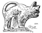 Bild: Stadtoriginal "Katz" - Zeichnung von Peter Trautmann